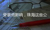 受暴雨影响
，珠海这些公交线路有调整→