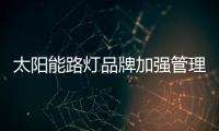 太阳能路灯品牌加强管理创新从四方面出发