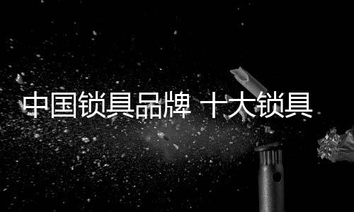 中国国内锁具领先品牌