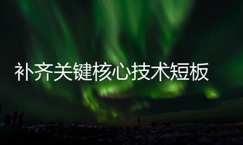 技术提出突破关键核心技术