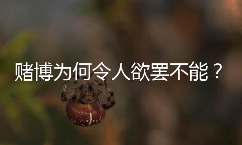 病理性赌博就是令人其中一种