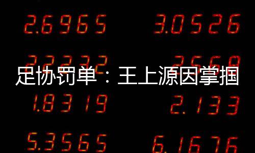 足协在昨日开出了罚单